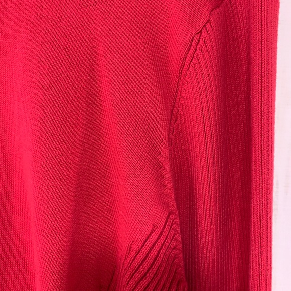 Villager Woman Cherry Red Cotton Turtleneck 2 - Picture 6 of 6